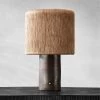 Ramble Tall Dark Brown Ceramic Table Lamp With Jute Shade -Chic Living Shop KDRambleTableLampLrgSHF21