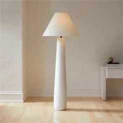 Polar White Cement Floor Lamp -Chic Living Shop KMPolarFloorLampROS21