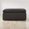 Turn Raven Black Sateen Ottoman