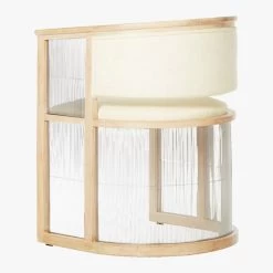 Kaishi White Fabric Chair With Whitewashed Ash Frame -Chic Living Shop KaishiChairLindySnow3QBS17