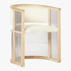 Kaishi White Fabric Chair With Whitewashed Ash Frame -Chic Living Shop KaishiChairLindySnow3QS17