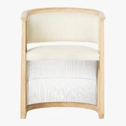 Kaishi White Fabric Chair With Whitewashed Ash Frame -Chic Living Shop KaishiChairLindySnowS17