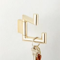 Kela Unlacquered Brass Swivel Hook -Chic Living Shop KelaSwivelHookPldBrsAV2SHF22