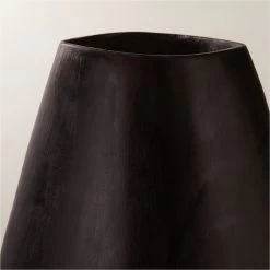 Kinsale Black Teak Wood Vase -Chic Living Shop KinsaleBlackTeakVaseAVSHF23