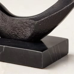 Kokum Black Marble And Metal Sculpture 5 Kokum Black Marble And Metal Sculpture -Chic Living Shop KokumBlackSculptureROF23