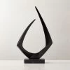 Kokum Black Marble And Metal Sculpture -Chic Living Shop KokumBlackSculptureSHF23