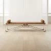 La Strizza 75" Saddle Leather Bench With Bolster Pillows -Chic Living Shop LaStrizza75inSdBnLhBnchSHF21