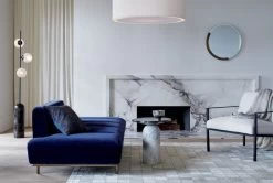 Cue White Chair With Black Legs 11 Cue White Chair With Black Legs -Chic Living Shop LawndaleNavyVelvetDaybedJN20