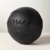 Leather Head Small Black Leather Basketball