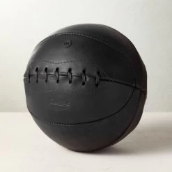 Leather Head Small Black Leather Basketball