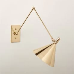 Leda Polished Brass Articulating Wall Sconce -Chic Living Shop LedaPldBrsArtcltngSconceAV2SHF22