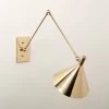 Leda Polished Brass Articulating Wall Sconce -Chic Living Shop LedaPldBrsArtcltngSconceSHF22