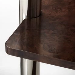 Legna Burl Wood Bookshelf -Chic Living Shop Legna60inBurlWoodBookcaseAVSSF22