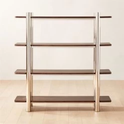 Legna Burl Wood Bookshelf -Chic Living Shop Legna60inBurlWoodBookcaseSHF22