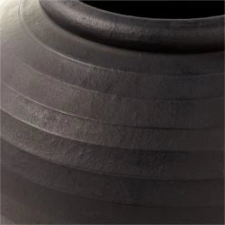 Leto Round Black Terracotta Vase -Chic Living Shop LetoBlackVaseAVSHF22