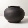 Leto Round Black Terracotta Vase -Chic Living Shop LetoBlackVaseSHF22
