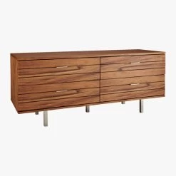 Linear Low 4-Drawer Wood Dresser -Chic Living Shop LinearLowDresser3QF15