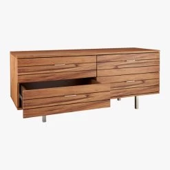 Linear Low 4-Drawer Wood Dresser -Chic Living Shop LinearLowDresserAV2F15