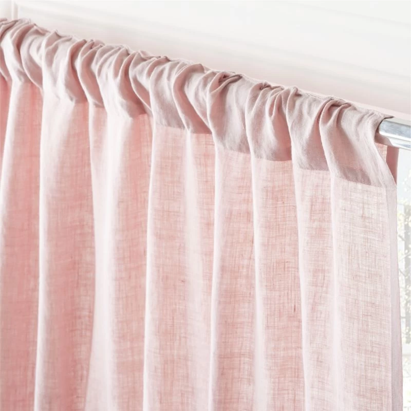 Smoky Mauve Linen Window Curtain Panel 48"x84'' 6 Smoky Mauve Linen Window Curtain Panel 48"x84'' - Image 4