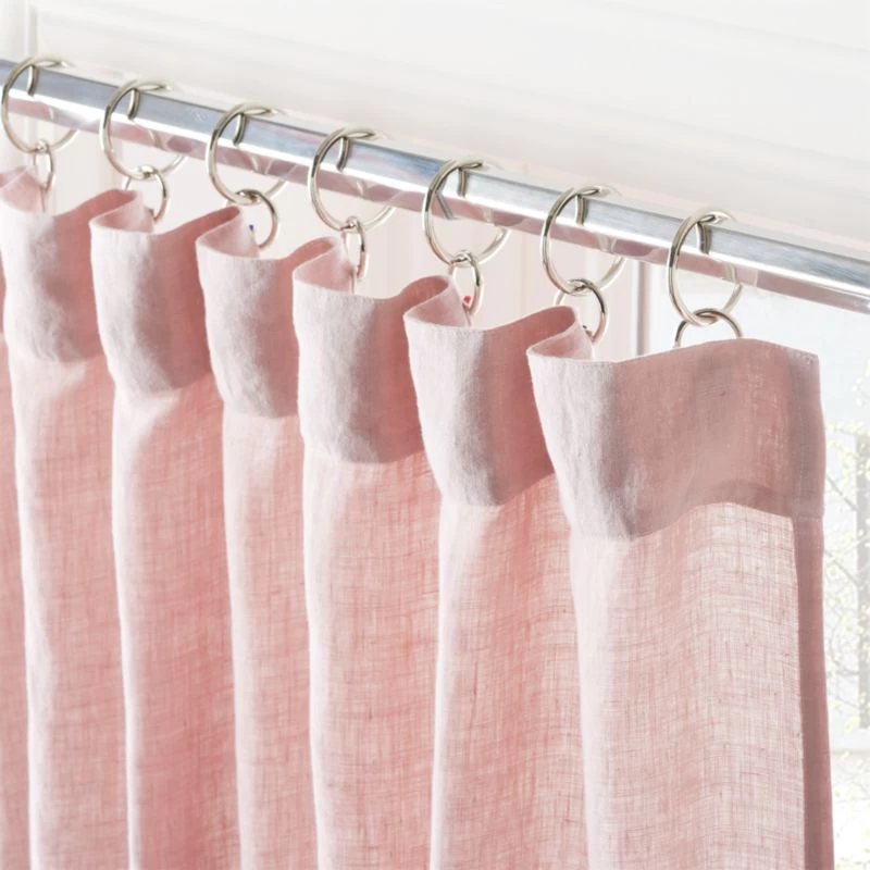 Smoky Mauve Linen Window Curtain Panel 48"x84'' 4 Smoky Mauve Linen Window Curtain Panel 48"x84'' - Image 2