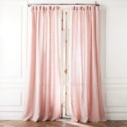 Smoky Mauve Linen Window Curtain Panel 48"x84''