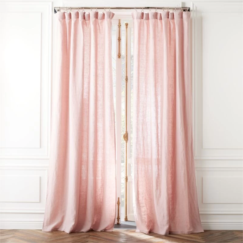 Smoky Mauve Linen Window Curtain Panel 48"x84'' 3 Smoky Mauve Linen Window Curtain Panel 48"x84''
