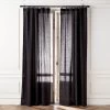 EUROPEAN FLAX™-Certified Linen Black Window Curtain Panel 48''x84'' -Chic Living Shop LinenBlack96CurtainPnlSHS23