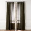 EUROPEAN FLAX™-Certified Linen Forest Green Window Curtain Panel 48''x84'' -Chic Living Shop LinenFrtGrn96CurtainPnlSHS23