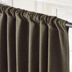 Forest Green Linen Blackout Window Curtain Panel 48''x84'' -Chic Living Shop LinenGnBkOt96CurtainPnlAVSHS23