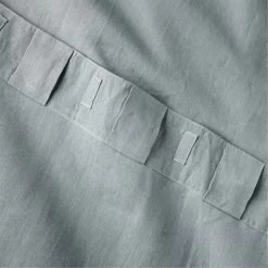 Lead Blue Linen Window Curtain Panel 48''x84'' -Chic Living Shop LinenLead96PanelAV3SHS23