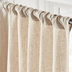 EUROPEAN FLAX™-Certified Linen Natural Window Curtain Panel 48''x84'' -Chic Living Shop LinenNatural96CurtainPnlAVSHS23
