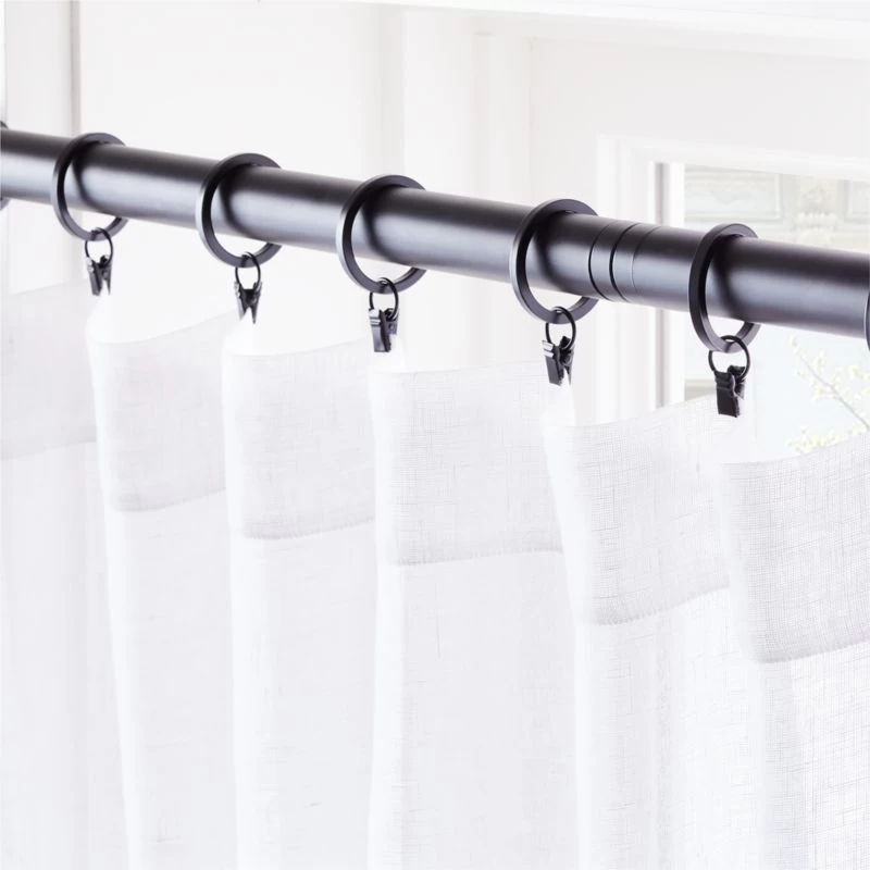 White Linen Sheer Window Curtain Panel 48"x84" 4 White Linen Sheer Window Curtain Panel 48"x84" - Image 2