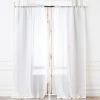 White Linen Sheer Window Curtain Panel 48"x84"