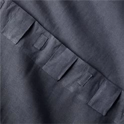 EUROPEAN FLAX™-Certified Linen Smokey Blue Window Curtain Panel 48''x84'' -Chic Living Shop LinenSmkBl96CurtainPnlAV3SHS23