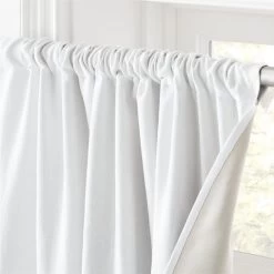 White Linen Blackout Curtain Panel -Chic Living Shop LinenWhtBlackoutPnl120inAV2SHS21