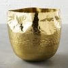 Liquid Hammered Brass Storage Basket Large -Chic Living Shop LiquidBasketBrassLrgROS17