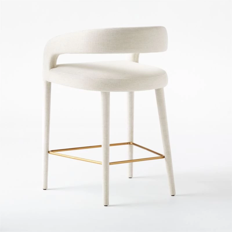 Lisette White Counter Stool 7 Lisette White Counter Stool - Image 5