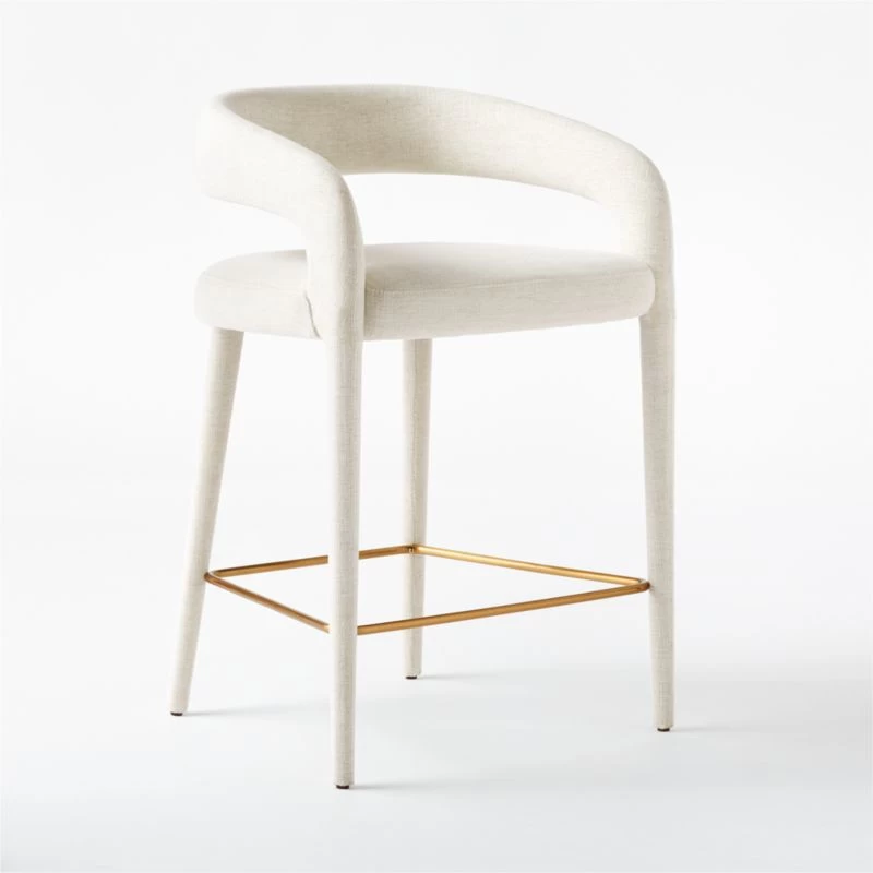 Lisette White Counter Stool 5 Lisette White Counter Stool - Image 3