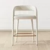 Lisette White Counter Stool -Chic Living Shop LisetteWtUphlstrdCntrStlSHS21 1x1