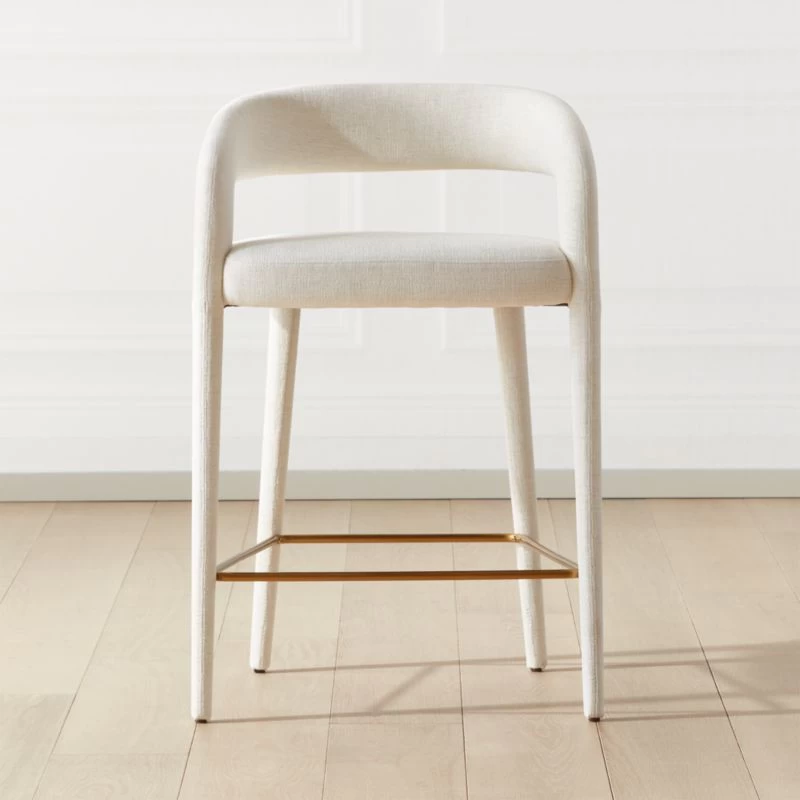 Lisette White Counter Stool 3 Lisette White Counter Stool