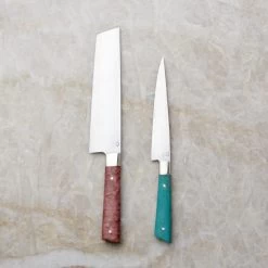 Lockjaw Nakiri Knife With Purple Burl Wood Handle 6 Lockjaw Nakiri Knife With Purple Burl Wood Handle -Chic Living Shop LockjawKnifeGroupHolFHF22