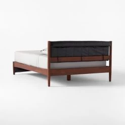 Maraba Black Leather Queen Bed -Chic Living Shop MarabaLeatherQueenBed3QBSSS22