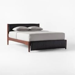 Maraba Black Leather Queen Bed -Chic Living Shop MarabaLeatherQueenBed3QSSS22