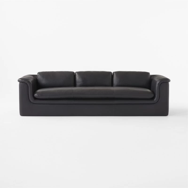 Mardones Black Leather Sofa 4 Mardones Black Leather Sofa - Image 2
