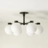 Marra 6-Bulb Black Flush Mount Light