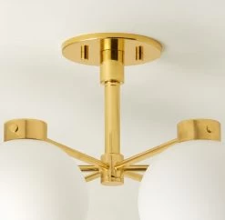 Marra 6-Bulb Polished Brass Flush Mount Light -Chic Living Shop MarraPldBrs6BulbFlshMntAVSHS23