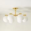 Marra 6-Bulb Polished Brass Flush Mount Light -Chic Living Shop MarraPldBrs6BulbFlshMntSHS23