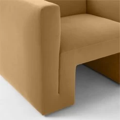 Matra Camel Velvet Lounge Chair -Chic Living Shop MatraCamelVelvetChairAVSSF22
