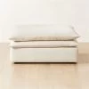 Mattea Neutral Performance Fabric Ottoman -Chic Living Shop MatteaNatOttomanSHS23