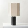 Maya Black Ebonized Oak Wood Table Lamp -Chic Living Shop MayaEbnzdBlkOakTableLampSHS23